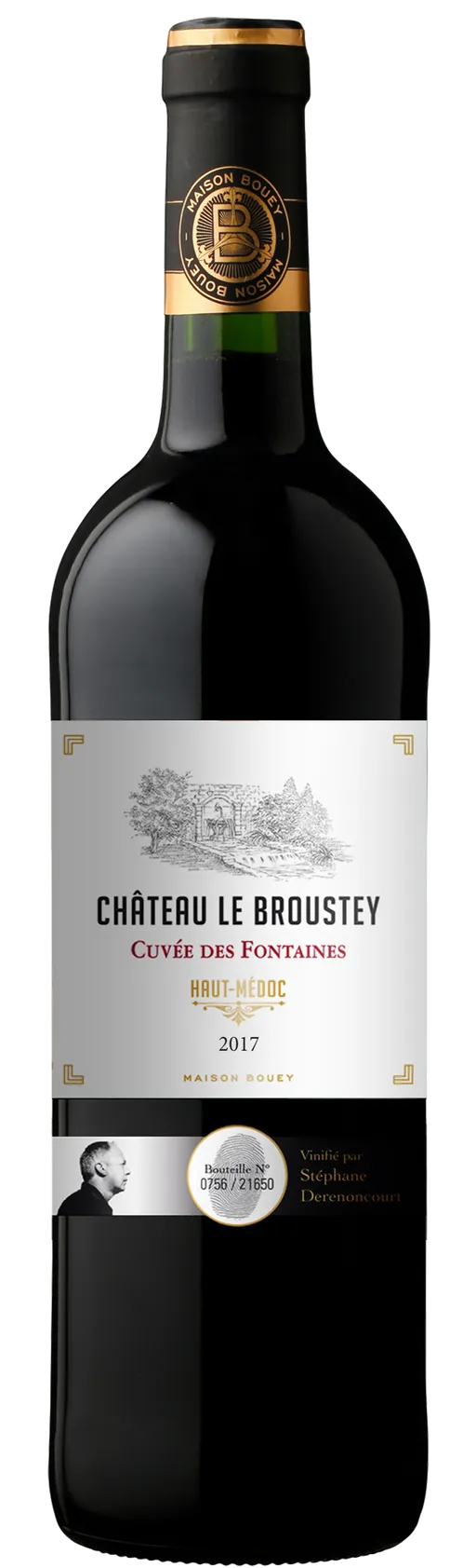 Maison Bouey CHATEAU LE BROUSTEY, Red, 2017, Médoc. Bottle image