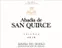 BODEGAS ABADIA SAN QUIRCE SL. SQ ABADIA DE SAN QUIRCE, CRIANZA, Rosso, 2018, Ribera del Duero. Etichetta frontale