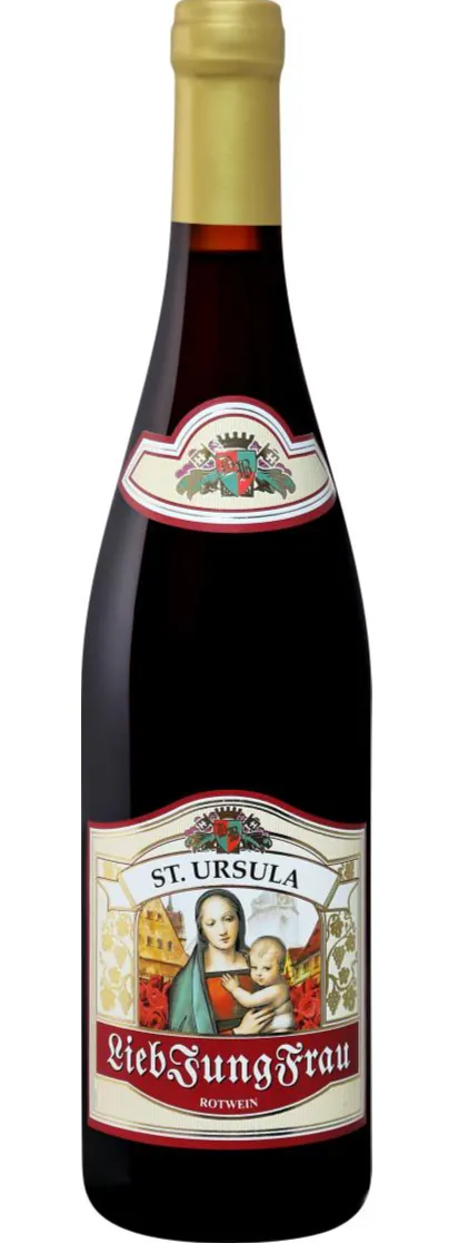 Weinkellerei Hechtsheim GmbH ST. URSULA, Lieb Jung Frau, Rouge, NV. Image de la bouteille
