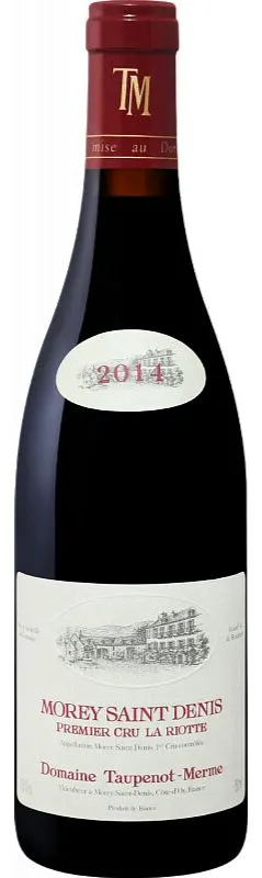 DOMAINE TAUPENOT MERME Domaine Taupenot-Merme, Rosso, 2014, Morey-Saint-Denis premier cru La Riotte. Immagine della bottiglia