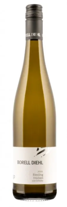Borell-Diehl, "vom Schiefer" Burrweiler Altenforst, Bianco, 2021, Pfalz. Immagine della bottiglia
