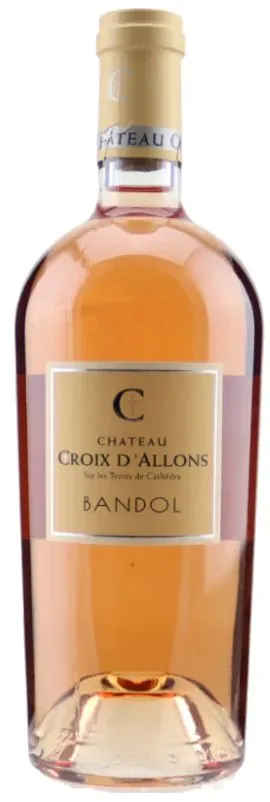 CROIX D'ALLONS Château Croix D'Allons, Rosé, 2022, Bandol. Image de la bouteille