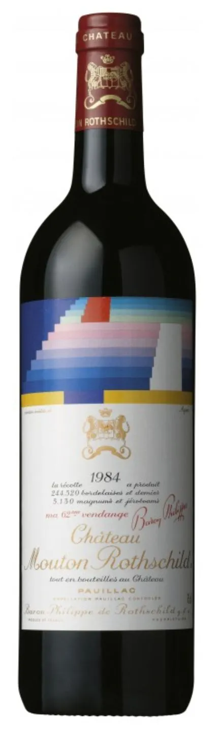 Château Mouton Rothschild, Premier Grand Cru Classé, Rosso, 1984, Pauillac. Immagine della bottiglia