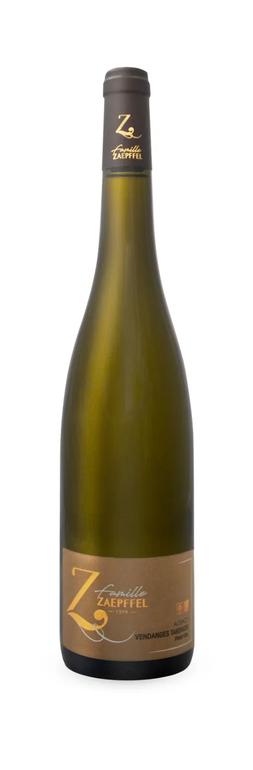 FAMILLE ZAEPFFEL, pinot gris vendanges tardives, Weiß, 2018, Alsace ou Vin d'Alsace. Flaschenabbildung