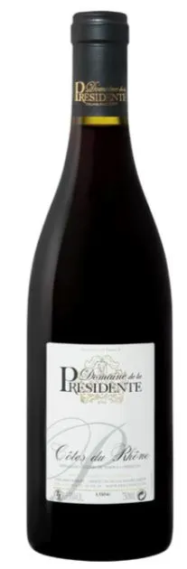 Scea max Aubert DOMAINE DE LA PRESIDENTE, Grands Classique, Rosso, 2019, Côtes du Rhône. Immagine della bottiglia