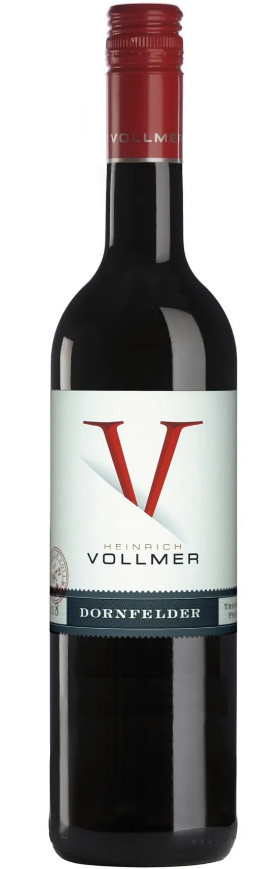 Weingut Heinrich Vollmer GmbH & Co. KG V HEINRICH VOLLMER, Dornfelder, Rosso, 2020, Pfalz. Immagine della bottiglia