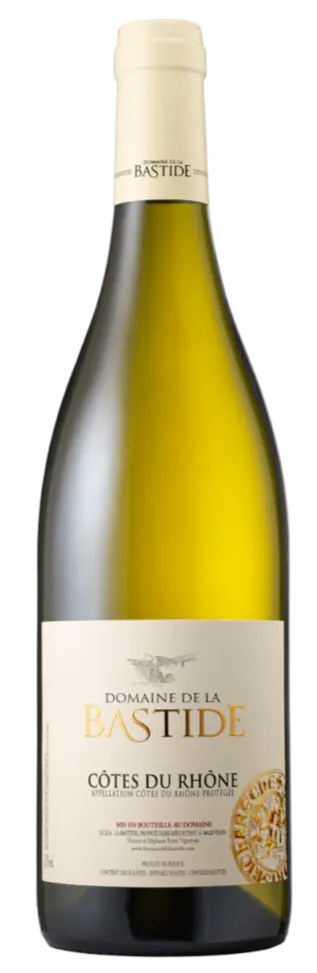SCEA LA BASTIDE (VISAN) Domaine De La Bastide, Blanc, 2020, Côtes du Rhône. Image de la bouteille