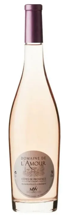 Maîtres Vignerons de Vidauban Domaine de L'amour, Rosado, 2021, Côtes de Provence. Imagen de botella