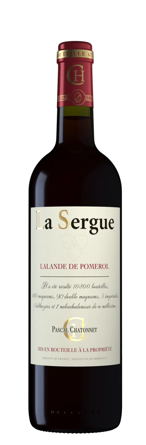 Scev Vignobles Chatonnet LA SERGUE, Rouge, 2014, Lalande-de-Pomerol. Image de la bouteille