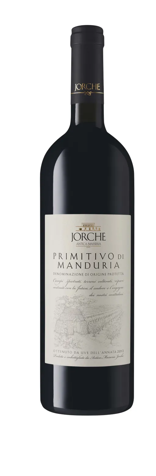 ANTICA MASSERIA JORCHE DI GIANFREDA DALILA e GIANFREDA EMANU Primitivo di Manduria DOP, Tinto, 2018, Primitivo di Manduria. Imagen de botella