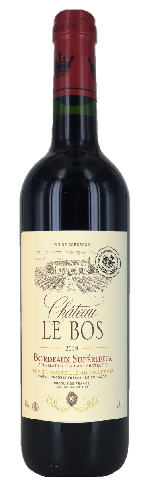 EARL GUILLAUME CLEMENCEAU CHATEAU LE BOS, Red, 2019, Bordeaux supérieur. Bottle image
