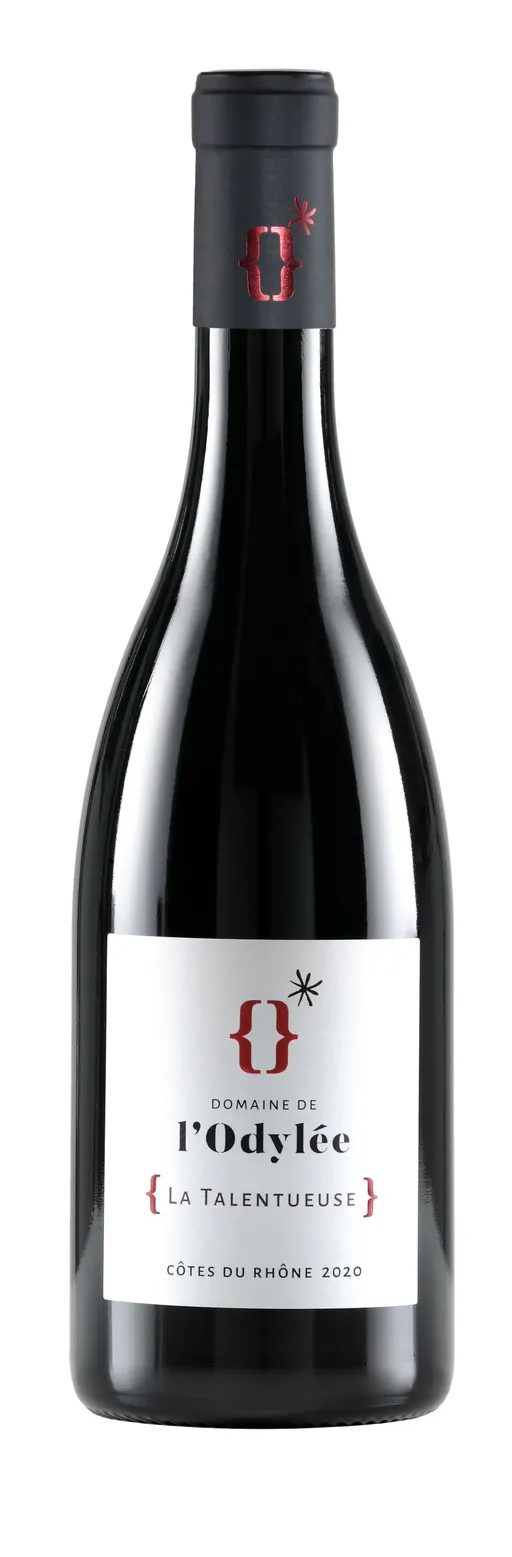 Odile Couvert Cuvee La Talentueuse, Red, 2020, Côtes du Rhône. Bottle image