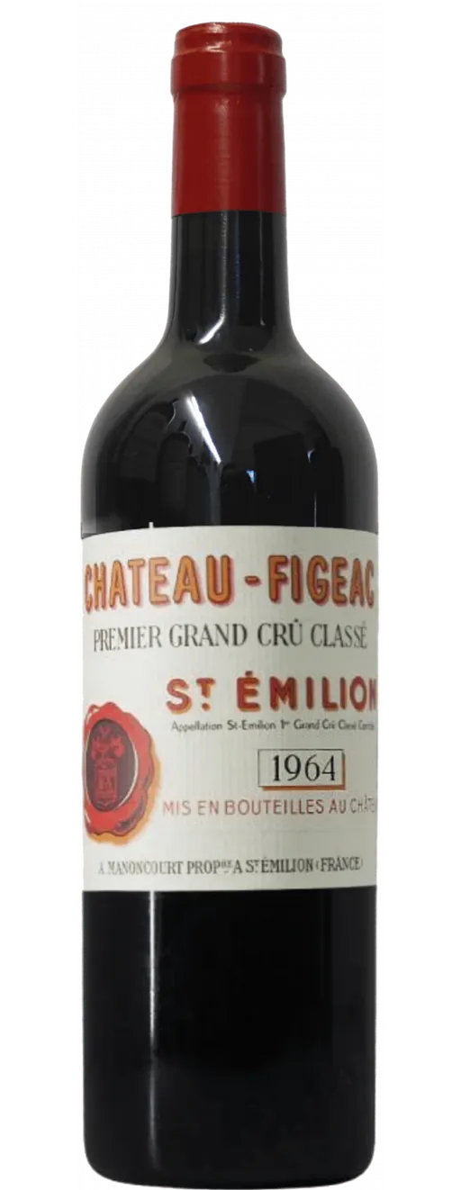 SCEA FAMILLE MANONCOURT (SAINT-EMILION) CHATEAU FIGEAC, Premier Grand Cru Classé, Rouge, 1964, Saint-Emilion grand cru. Image de la bouteille
