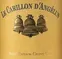 Château Angélus CARILLON D'ANGELUS, Rosso, 2018, Saint-Emilion grand cru. Etichetta frontale