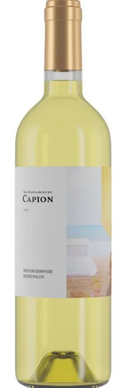 Château Capion LES FANTAISIES DE CAPION, Blanco, 2020, Pays d'Oc. Imagen de botella