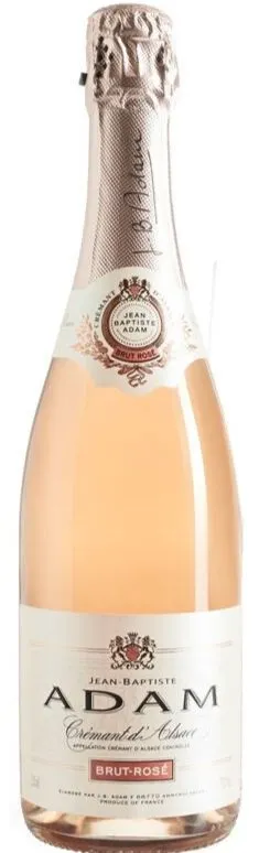 Jean-Baptiste Adam, Rosé, NV, Crémant d’Alsace. Image de la bouteille