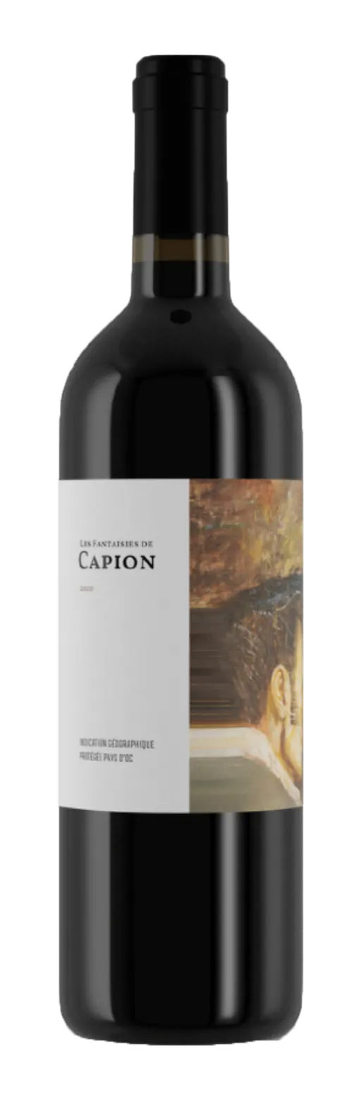 CHATEAU CAPION (ANIANE) LES FANTAISIES DE CAPION, Rouge, 2020, Pays d'Oc. Image de la bouteille
