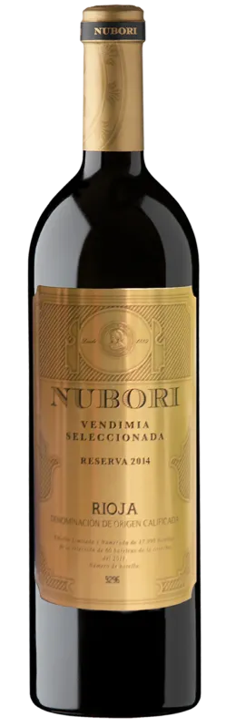 NUBORI SOCIEDAD LIMITADA. Nubori, Vendimia seleccionada, Reserva, Rot, 2014, Rioja. Flaschenabbildung