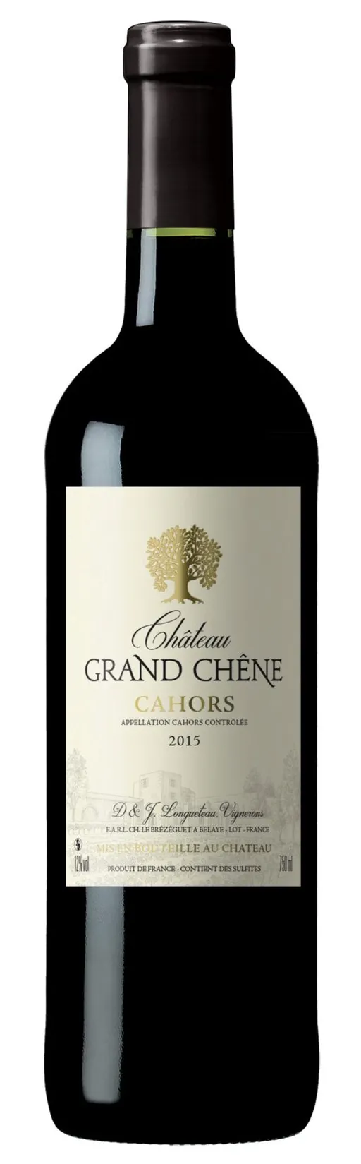 Chateau Le Brezeguet Chateau Grand Chene, Red, 2020, Cahors. Bottle image