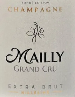 Mailly Grand Cru, Millésime, White, 2014, Champagne. Front label