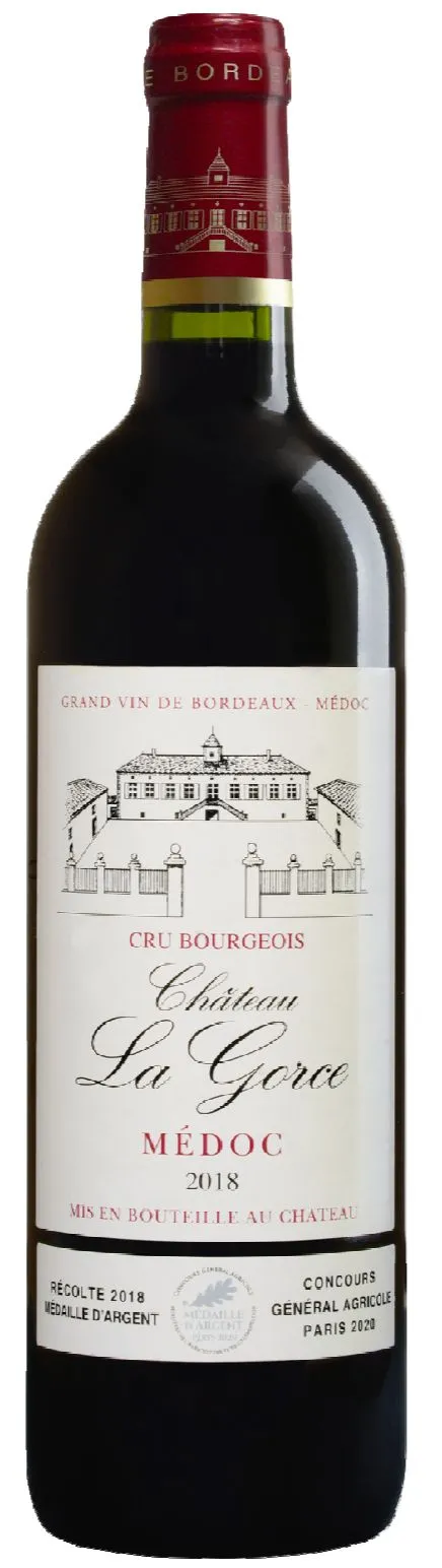 SCA AGRICOLE CHATEAU LA GORCE Château La Gorce, Rot, 2018, Médoc. Flaschenabbildung