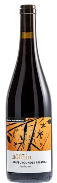 Weingut Höfflin, Spätburgunder Prestige oxidativ, Weiß, 2019, Badischer Landwein. Flaschenabbildung