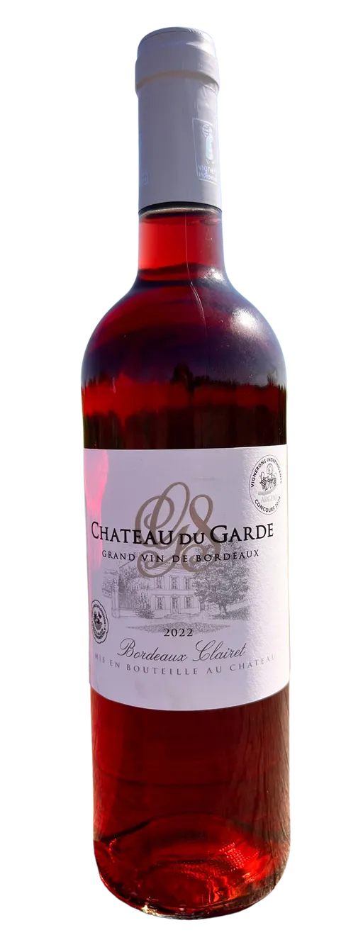EARL SUBRA Château du Garde, Clairet, Rosé, 2022, Bordeaux. Bottle image
