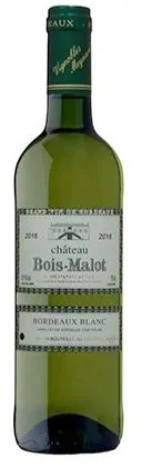 Château Bois Malot, White, 2021, Bordeaux. Bottle image