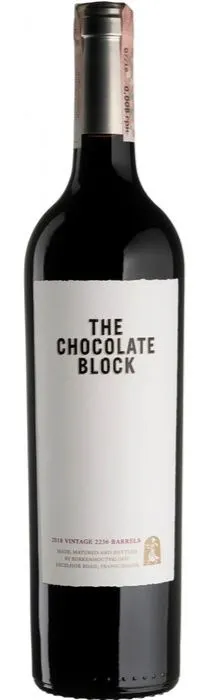 Boekenhoutskloof The Chocolate Block, Rot, 2018, Franschhoek Valley. Flaschenabbildung