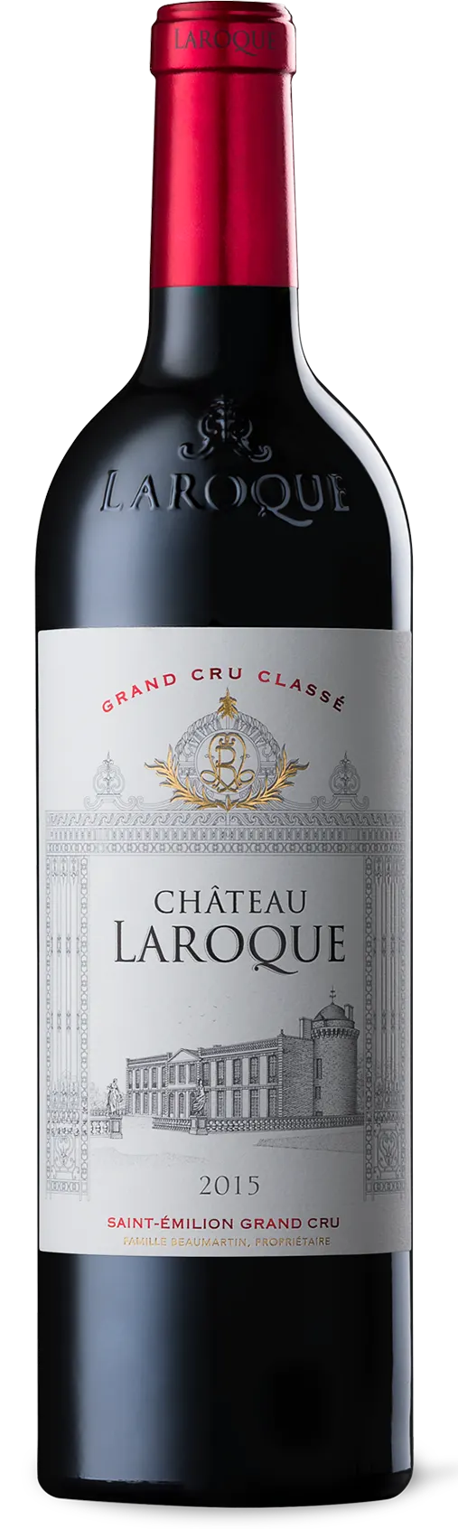 SCA FAMILLE BEAUMARTIN Château Laroque, Red, 2015, Saint-Emilion grand cru. Bottle image