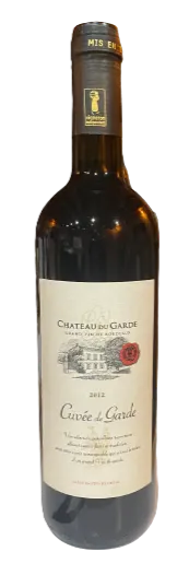 EARL SUBRA Chateau du Garde, Rouge, 2012, Côtes de Bordeaux. Image de la bouteille