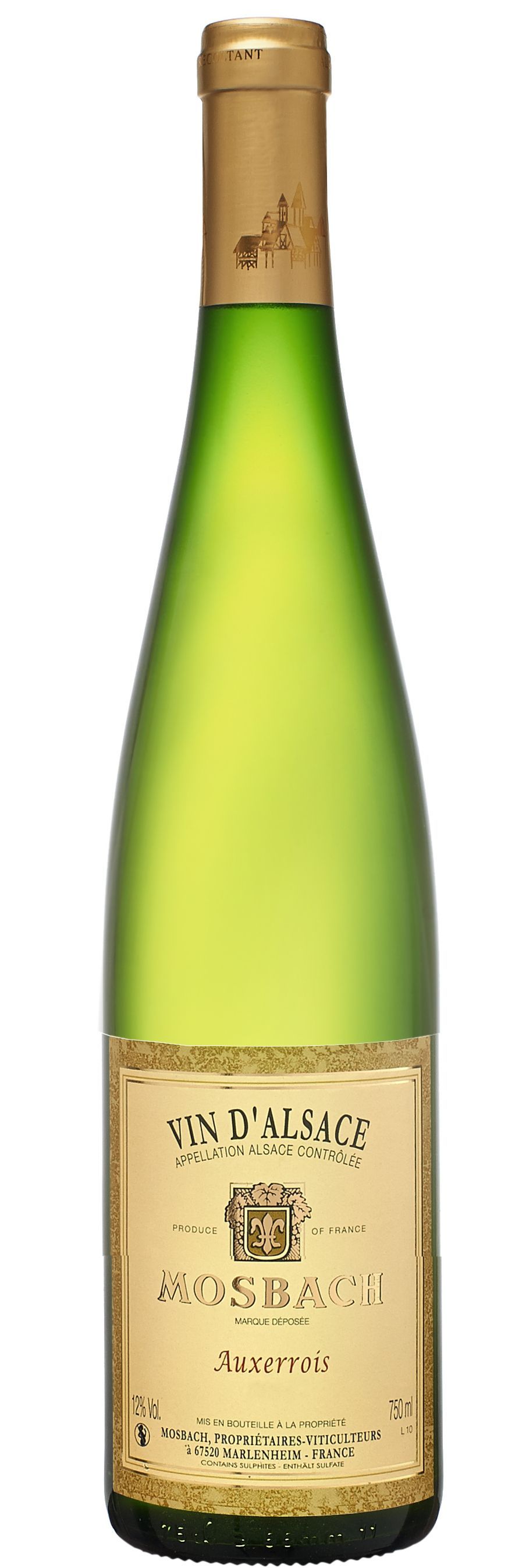 EARL MOSBACH (MARLENHEIM) Auxerrois Mosbach, Weiß, 2018, Alsace ou Vin d'Alsace. Bottle image