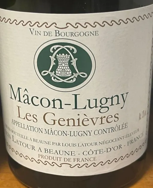 INDIVISION LOUIS NOEL LATOUR Les Genièvres, White, 2022, Mâcon Lugny. Front label