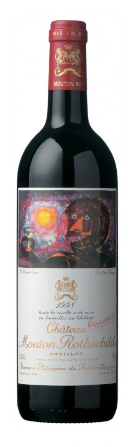 Château Mouton Rothschild, Premier Grand Cru Classé, Rosso, 1998, Pauillac. Immagine della bottiglia