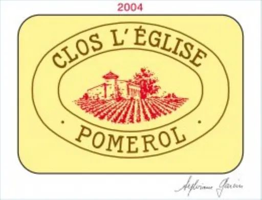 CLOS L EGLISE CLOS L'ÉGLISE, Rosso, 2004, Pomerol. Etichetta frontale