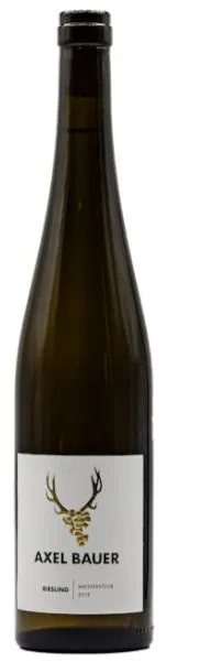 Axel Bauer, Riesling Meisterstück, Blanc, 2019, Badischer Landwein. Image de la bouteille
