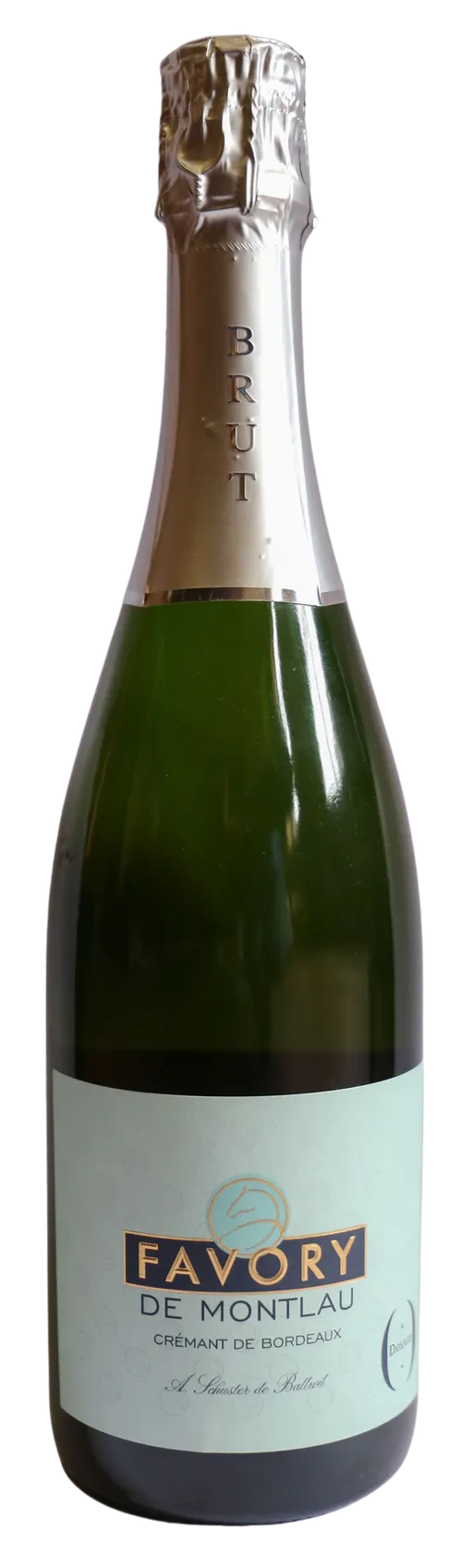 ARMAND SCHUSTER Château Montlau, Blanco, NV, Crémant de Bordeaux. Imagen de botella