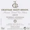 CHATEAU HAUT-BRION (PESSAC) Château Haut-Brion, Premier Grand Cru Classé, Tinto, 2015, Pessac-Léognan. Contraetiqueta