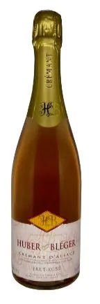 EARL HUBER ET BLEGER Huber & Bleger, Rosado, NV, Crémant d’Alsace. Imagen de botella