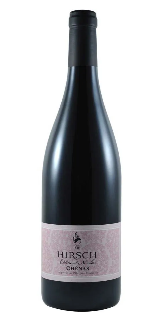 Céline & Nicolas Hirsch, Rot, 2022, Chénas. Flaschenabbildung
