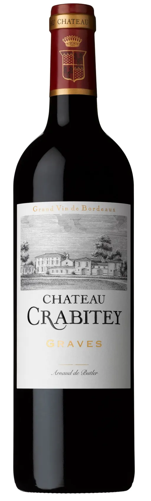 Vignobles de Butler Chateau Crabitey, Rot, 2017, Graves. Flaschenabbildung
