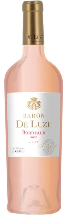 GVG GRANDS VINS DE GIRONDE Baron De Luze, Rosé, 2020, Bordeaux. Image de la bouteille