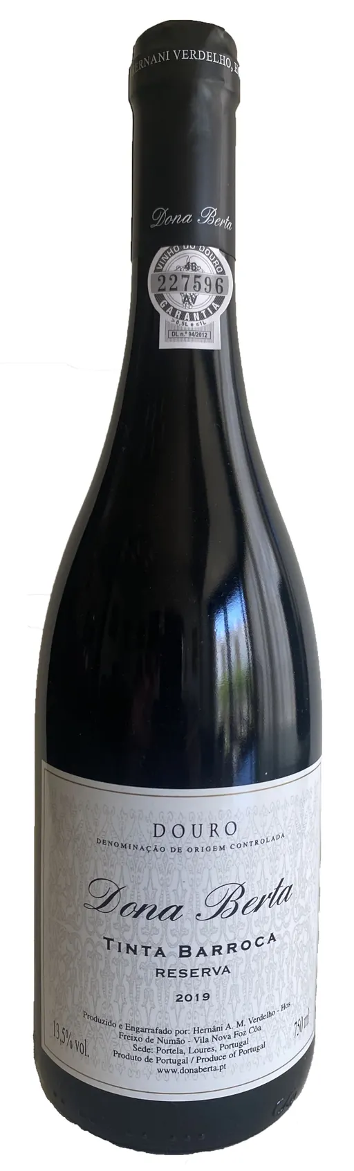 H. & F. Verdelho, Lda Dona Berta Reserva Branco Rabigato, White, 2021, Douro. Bottle image