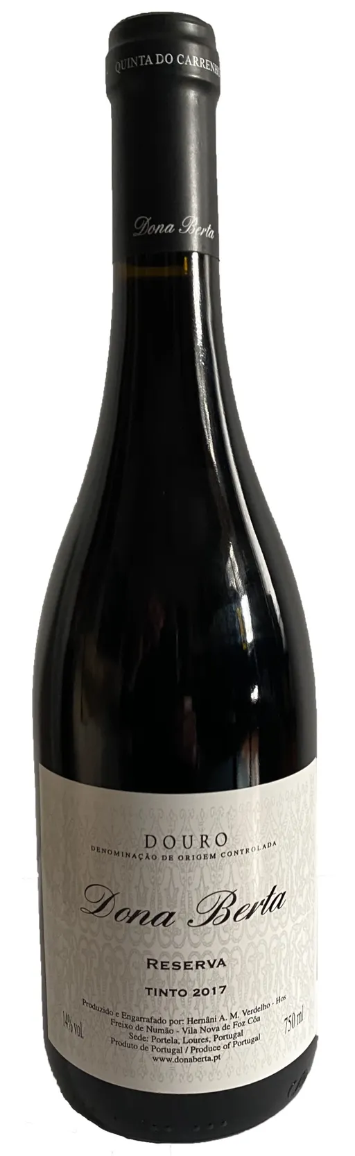 H. & F. Verdelho, Lda Dona Berta, Tinto, 2017, Douro. Imagen de botella