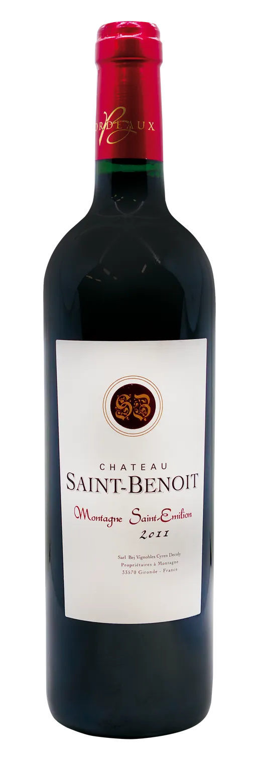 B.E.J. Château Saint Benoit, Red, 2011, Montagne-Saint-Emilion. Bottle image