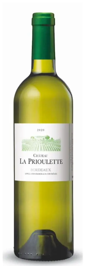CHATEAU LA PRIOULETTE, Weiß, 2020, Bordeaux. Flaschenabbildung