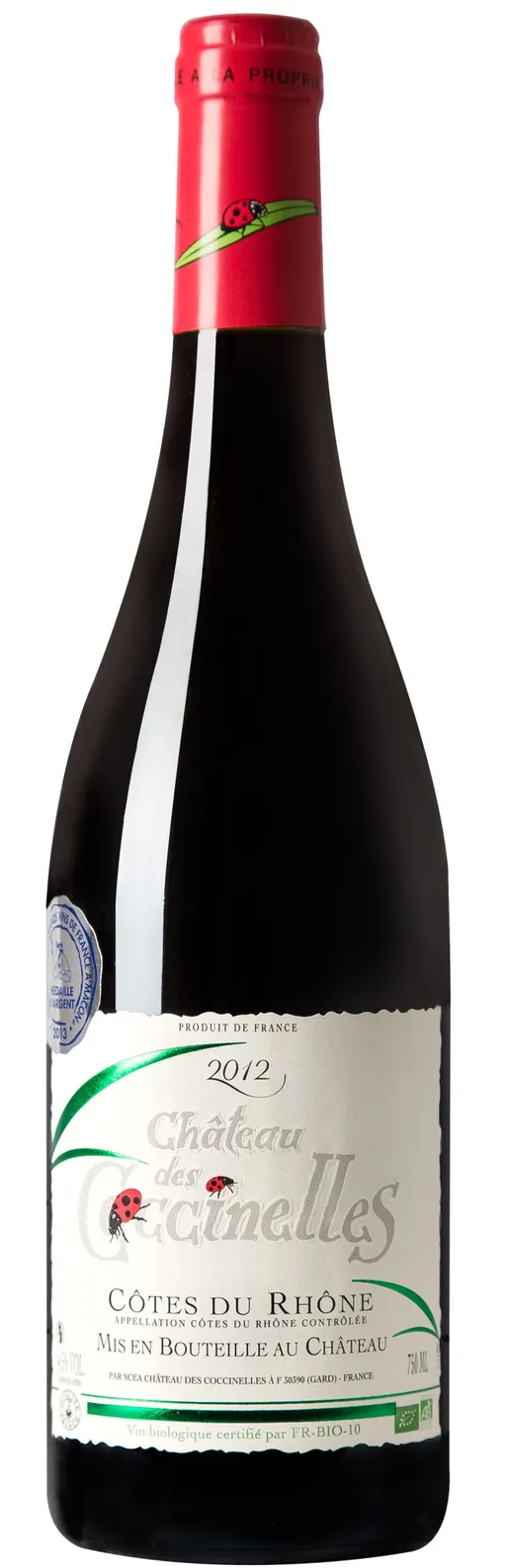 CHATEAU DES COCCINELLES (DOMAZAN) Château des Coccinelles, Red, 2021, Côtes du Rhône. Bottle image