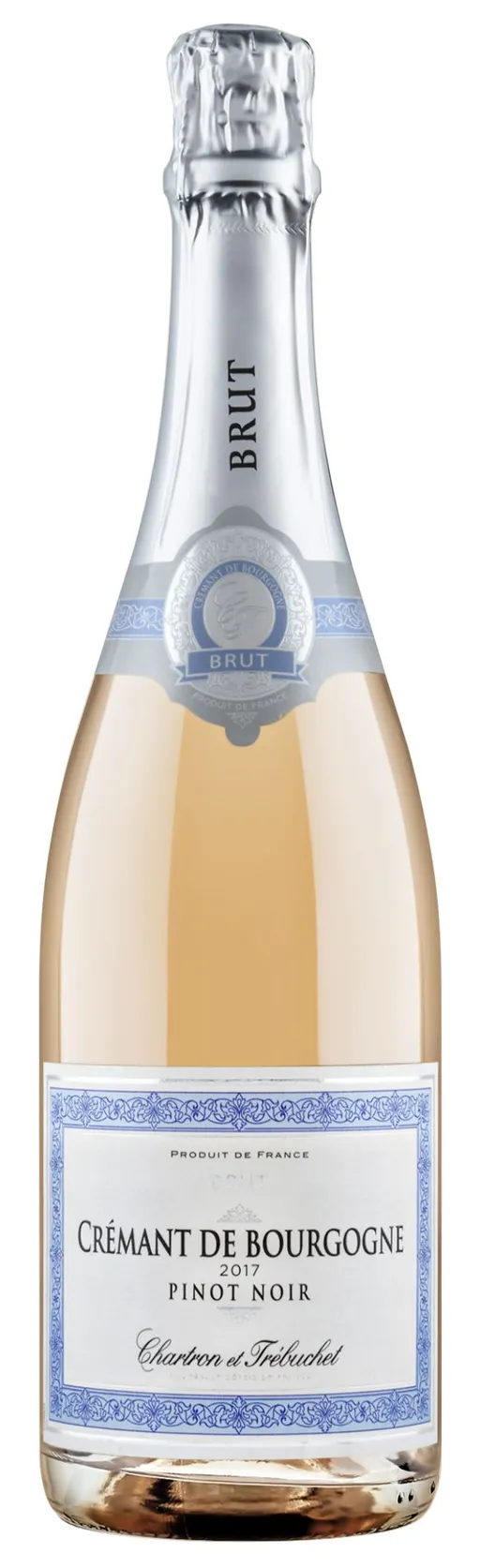 Les Grands Chais de France CHARTRON ET TRÉBUCHET, Rosé, 2017, Crémant de Bourgogne. Bottle image