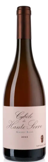 GFA GEORGES VIGOUROUX Cybèle de Haute Serre, Malbec, Rosado, 2022, Côtes du Lot. Imagen de botella