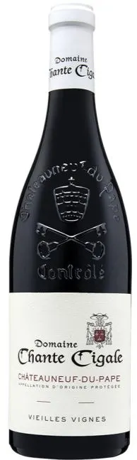 DOMAINE CHANTE CIGALE, Vieilles Vignes, Rouge, 2019, Châteauneuf-du-Pape. Image de la bouteille